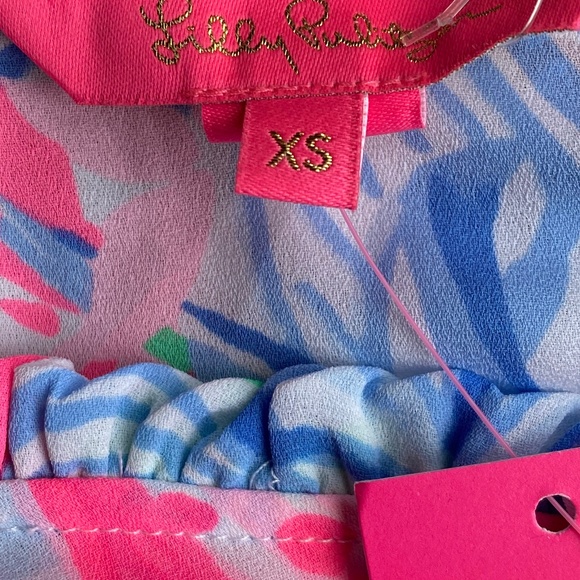 Lilly Pulitzer Ruffled Dusk Top Havana Cocktail XS - Picture 4 of 9